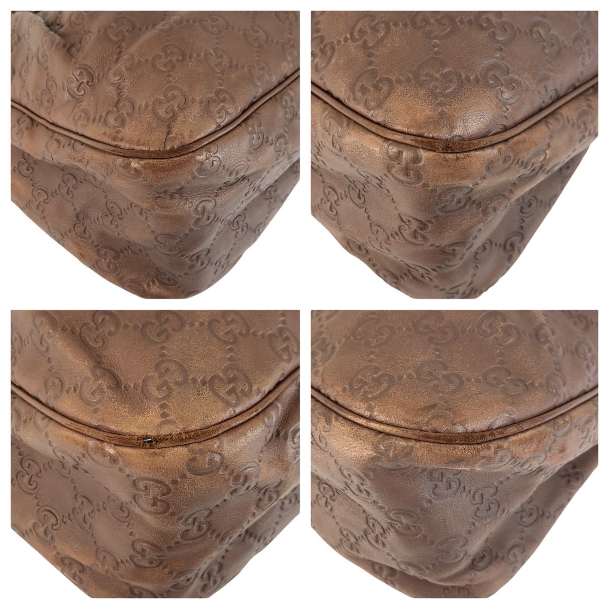 Gucci Guccissima Ski Brown Gold Leather Tote — view 4