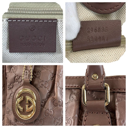 Gucci Guccissima Ski Brown Gold Leather Tote — view 3