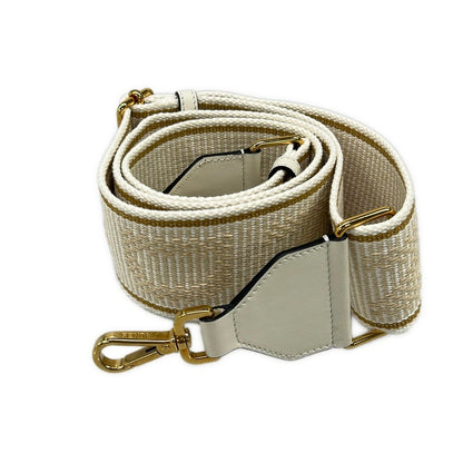 Fendi Shoulder Strap You White Beige Leather