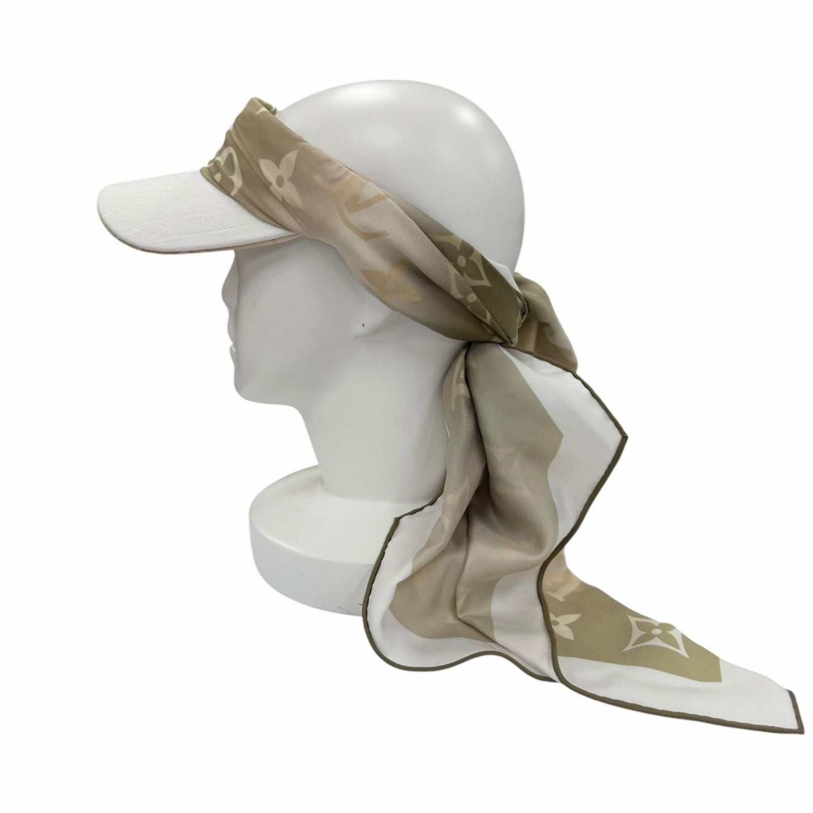 Louis Vuitton Beige Sun and Silk Sun Visor Monogram Shoulder — view 4
