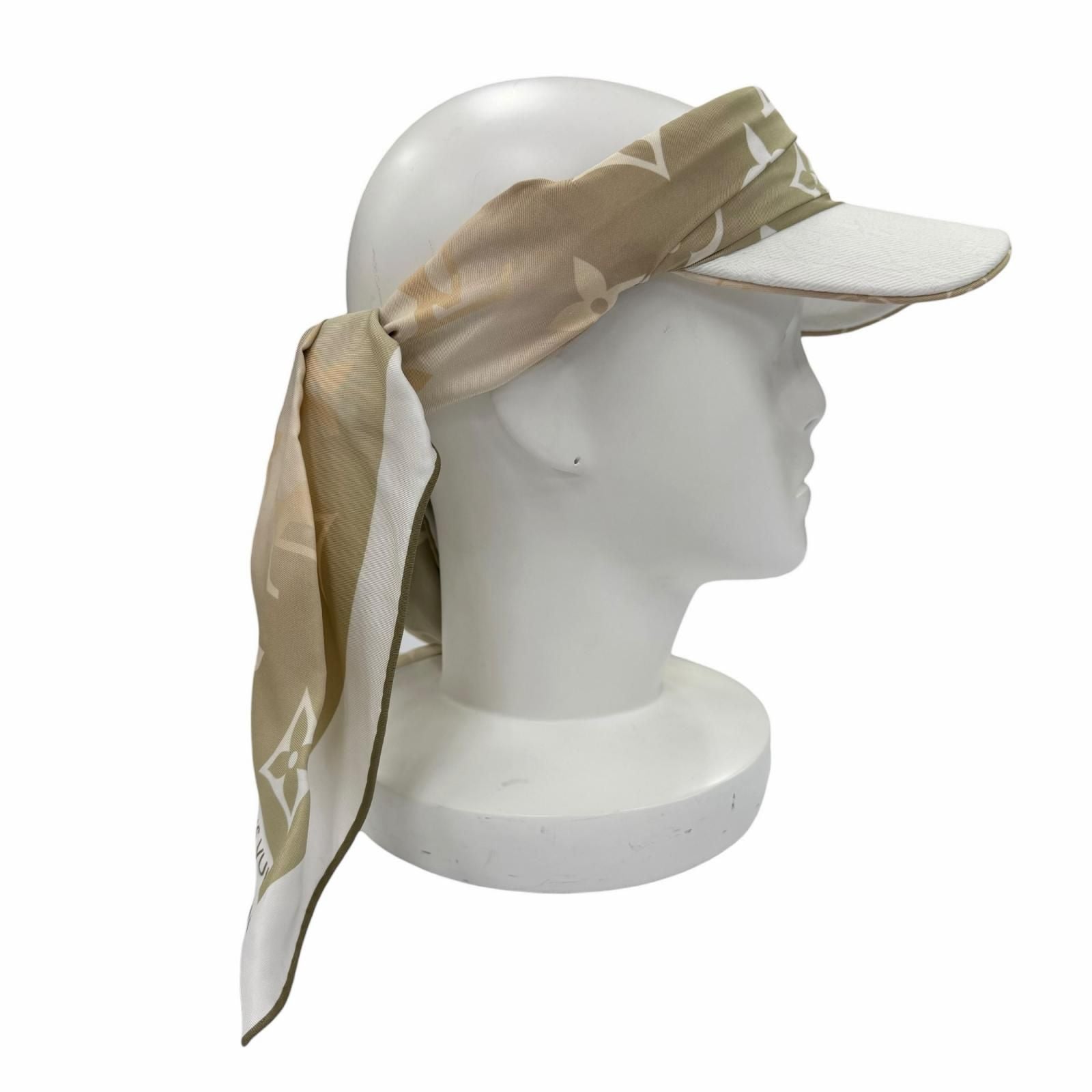 Louis Vuitton Beige Sun and Silk Sun Visor Monogram Shoulder — view 6
