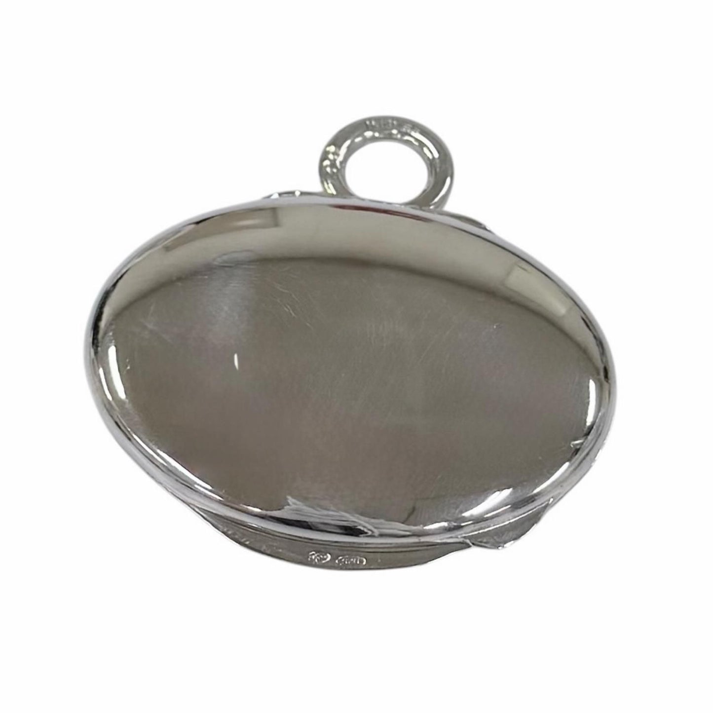 Hermes 925 Pirkes Leather Pendant Silver