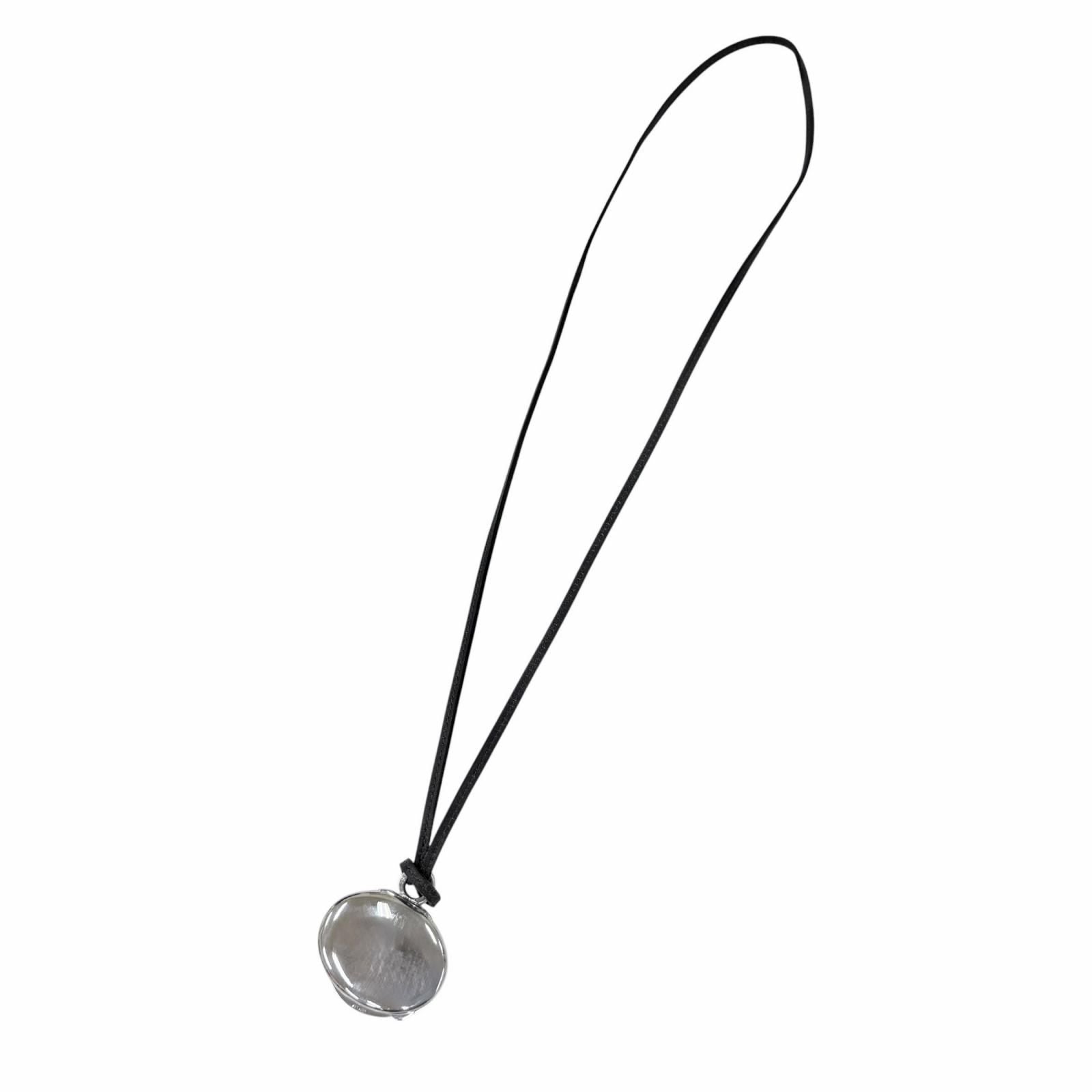 Hermes 925 Pirkes Leather Pendant Silver — view 2