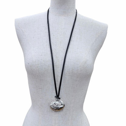 Hermes 925 Pirkes Leather Pendant Silver — view 3