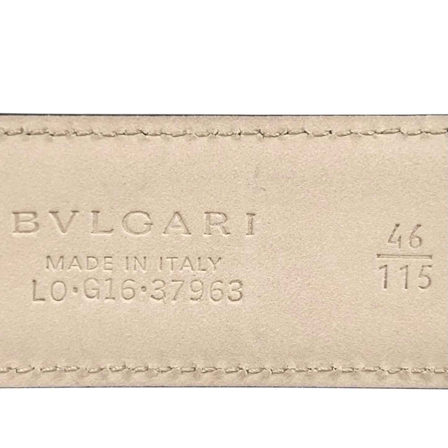 Bvlgari Ashoma Belt Pin Buckle Leather Black Silver 46 — view 9