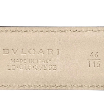 Bvlgari Ashoma Belt Pin Buckle Leather Black Silver 46 — view 9