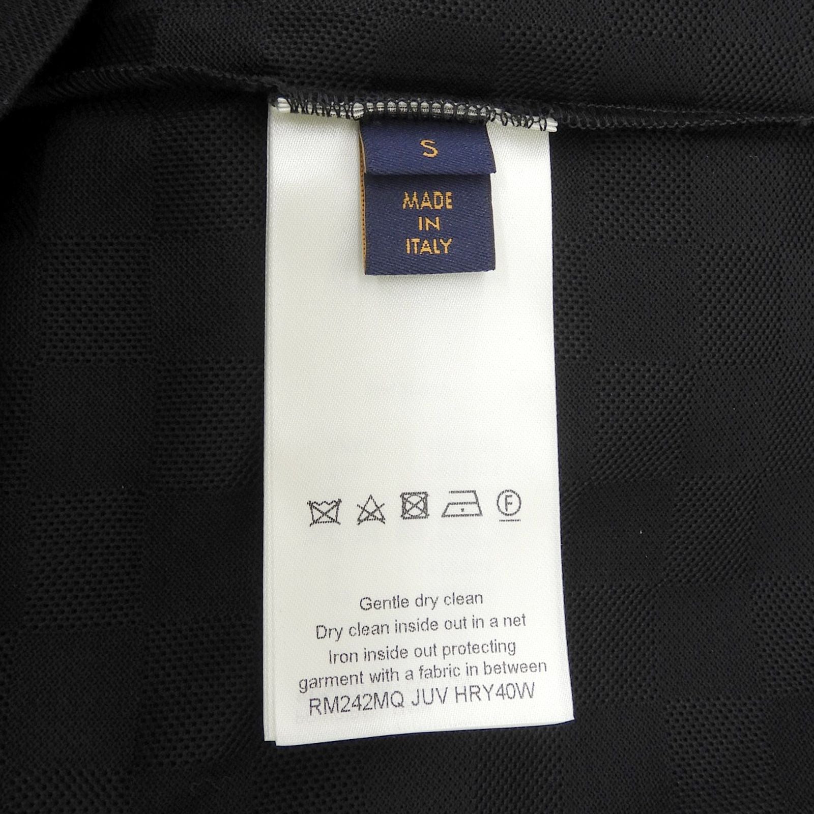 Louis Vuitton Cotton 100% Damier Jacquard Logo Embroidery Short Sleeve T-Shirt — view 8