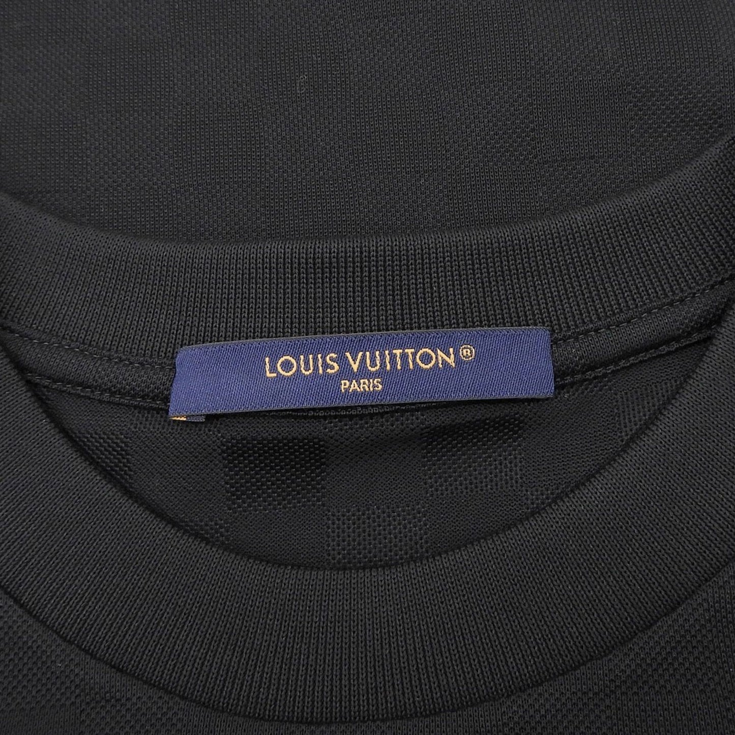 Louis Vuitton Cotton 100% Damier Jacquard Logo Embroidery Short Sleeve T-Shirt — view 7