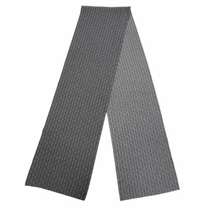 Fendi Wool Micro Zucca Pattern Scarf Gray — view 4