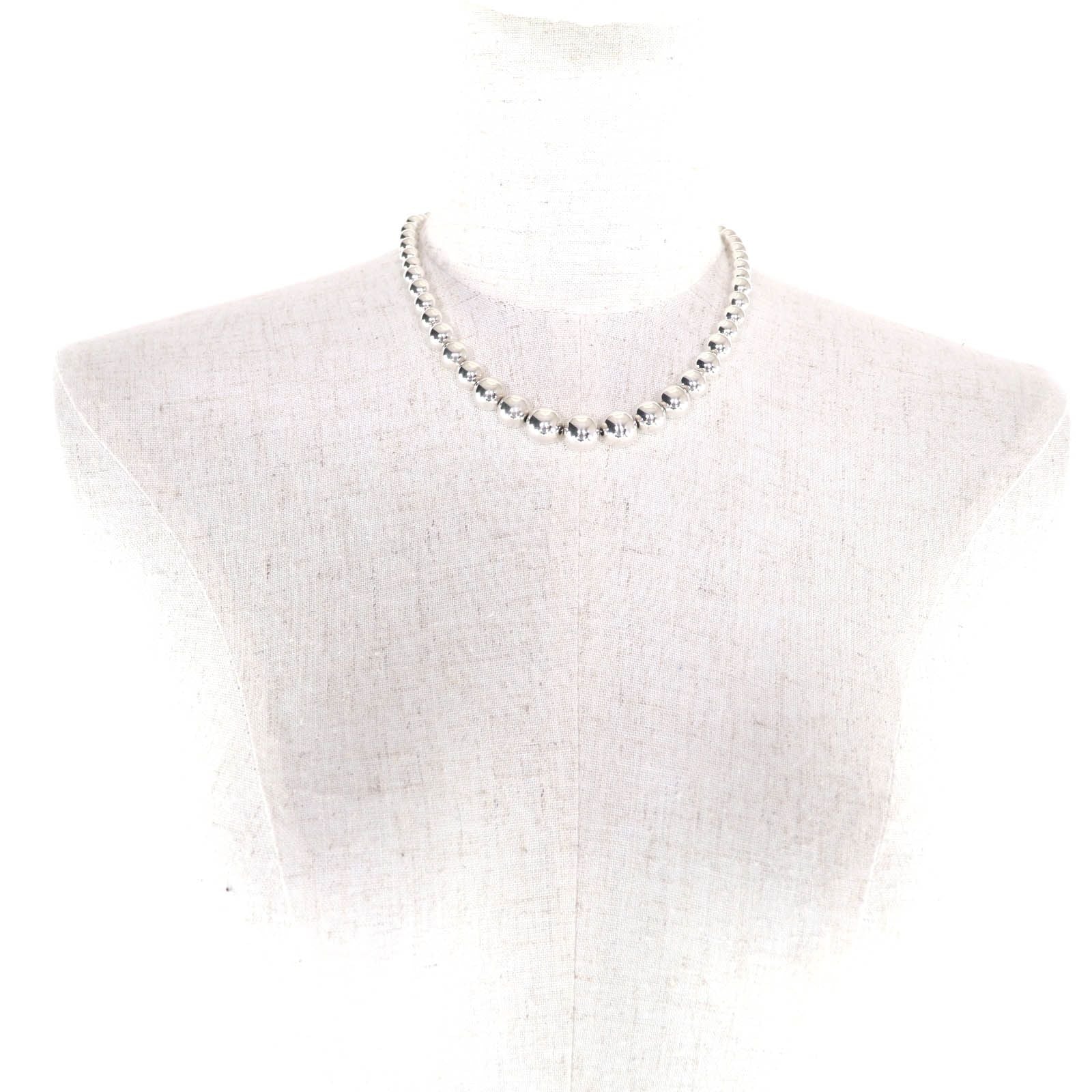 Tiffany & Co 925 Graduated Ball Necklace Silver — view 3
