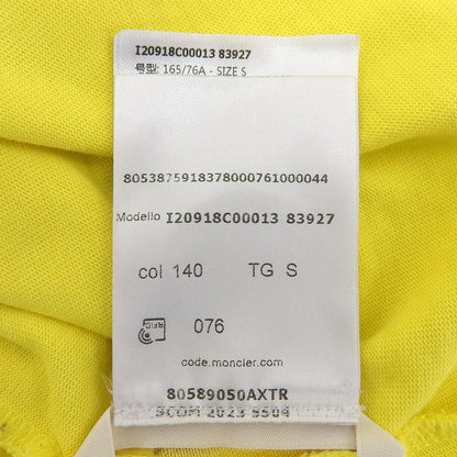 Moncler T Shirt SS Cotton 100% Logo Print Patch Short Sleeve T-Shirt Yellow — view 8