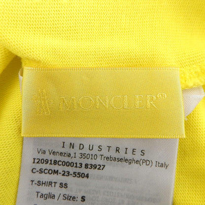 Moncler T Shirt SS Cotton 100% Logo Print Patch Short Sleeve T-Shirt Yellow — view 5