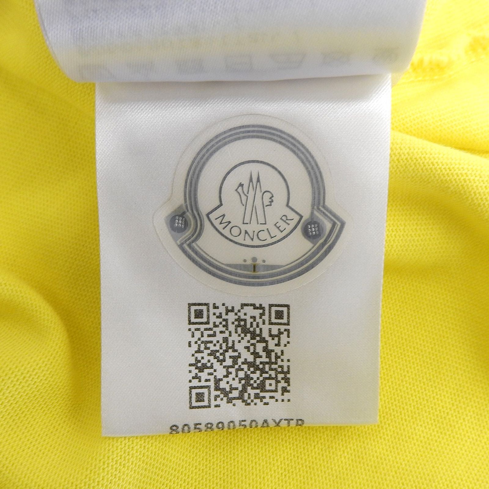 Moncler T Shirt SS Cotton 100% Logo Print Patch Short Sleeve T-Shirt Yellow — view 7