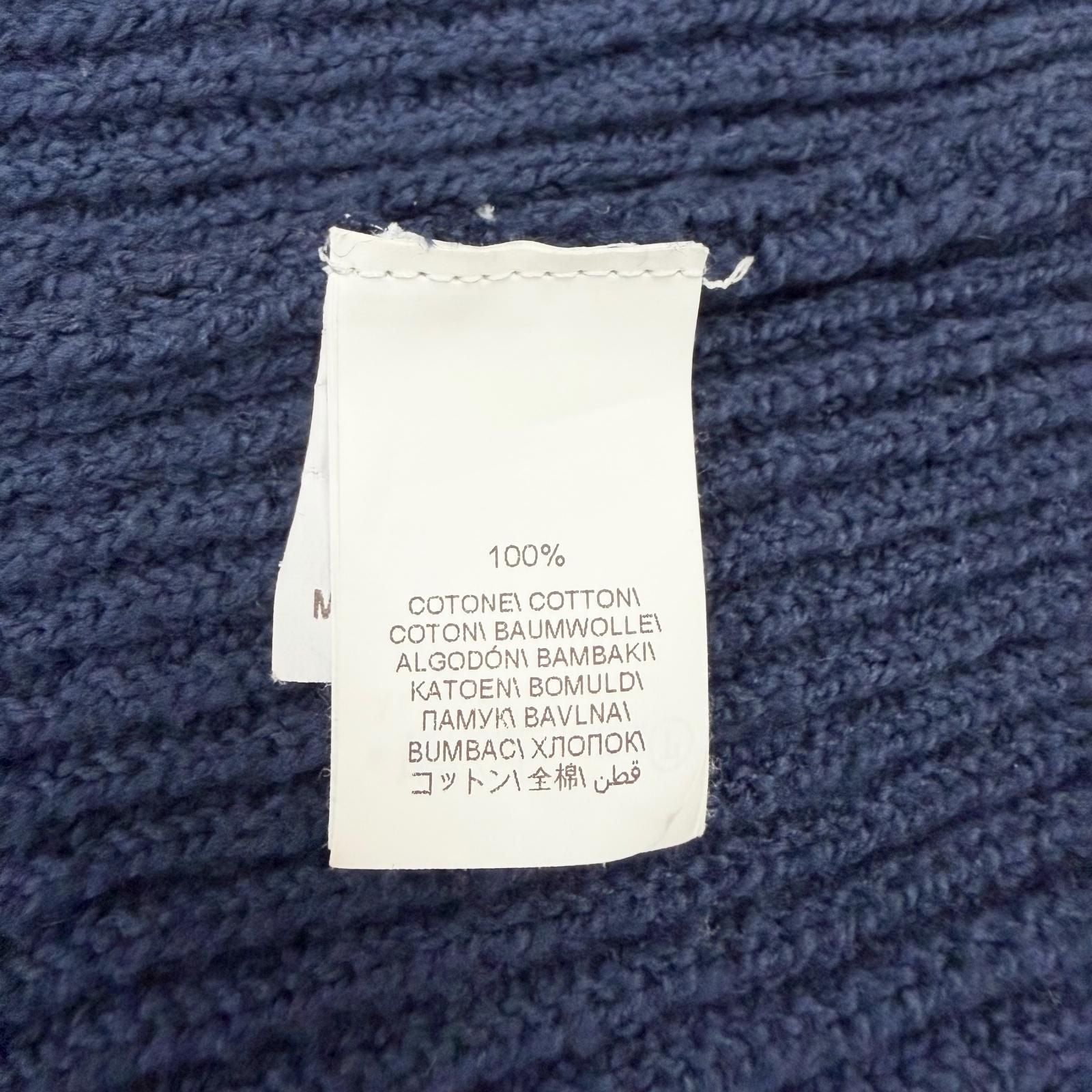 Brunello Cucinelli Cotton Stand Collar Double Zip Up Knit Jacket Navy 46 — view 9