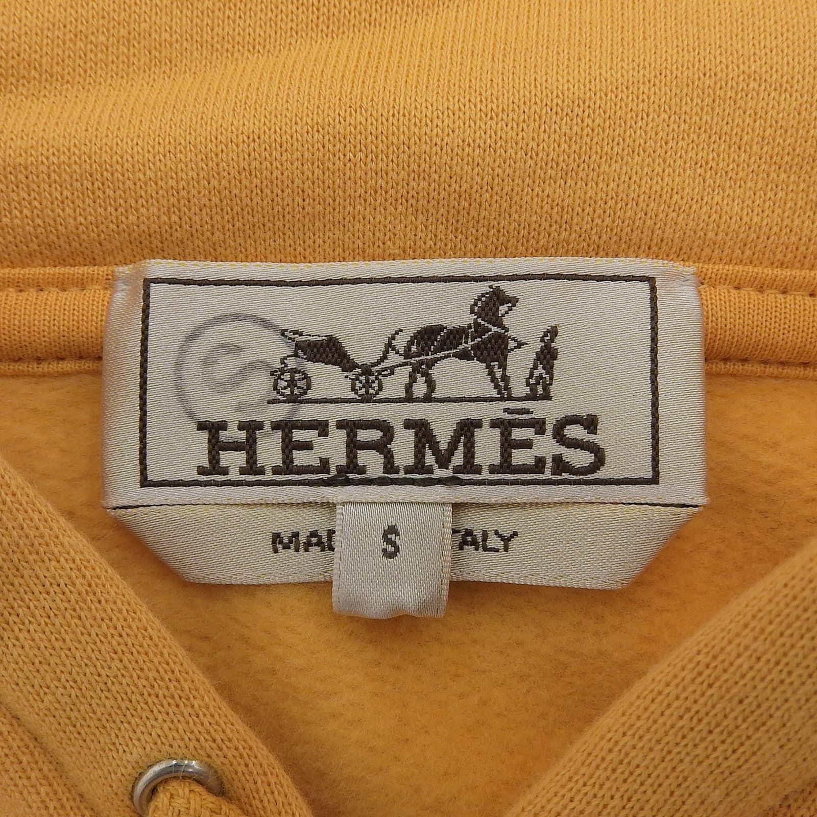 Hermes Chevaux en Symetrie Cotton 100% Leather Fleece Lining Hooded Hoodie — view 6
