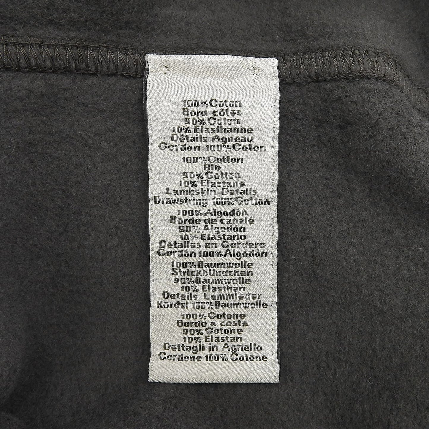 Hermes Etriers Decales Cotton 100% Leather Fleece Lining Hooded Hoodie Gray — view 7