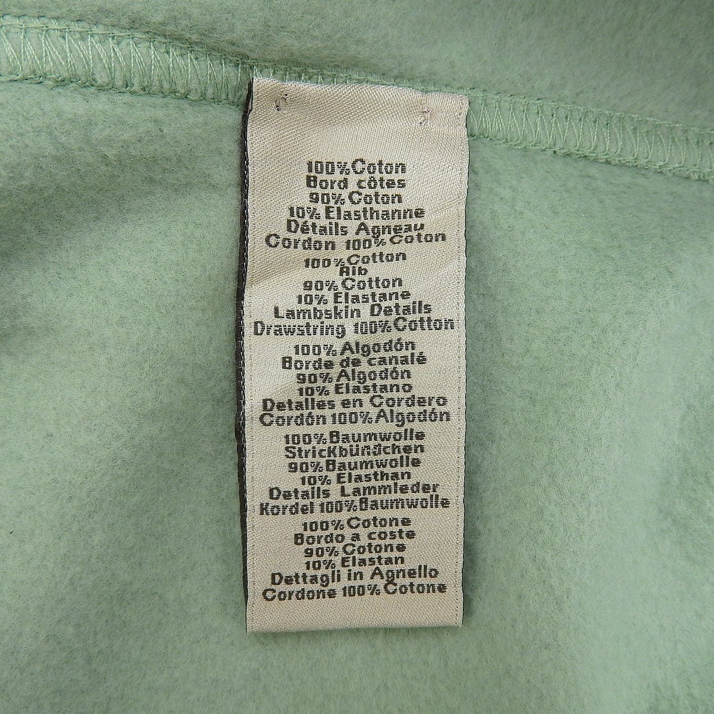 Hermes Etriers Decales Cotton 100% Leather Fleece Lining Hooded Hoodie Green XS — view 7
