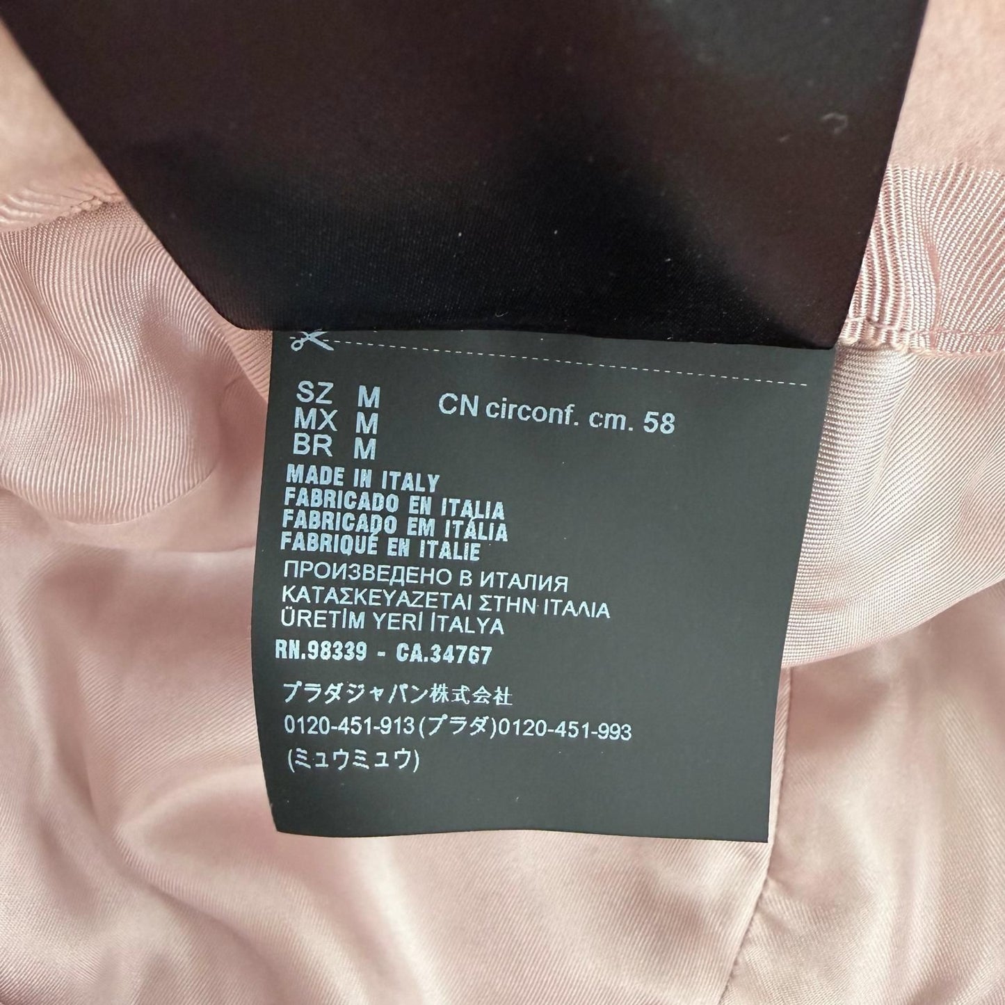 Prada Sheepskin Fur Bucket Hat Pink — view 9