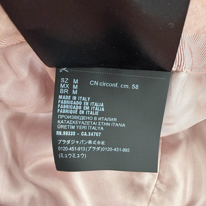 Prada Sheepskin Fur Bucket Hat Pink — view 9