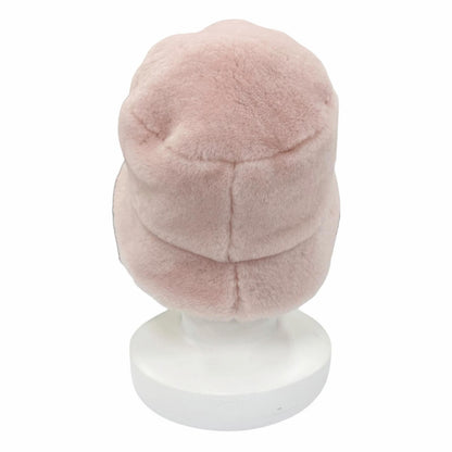 Prada Sheepskin Fur Bucket Hat Pink — view 4
