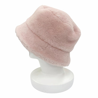 Prada Sheepskin Fur Bucket Hat Pink — view 3