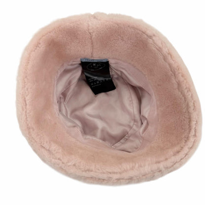 Prada Sheepskin Fur Bucket Hat Pink — view 6
