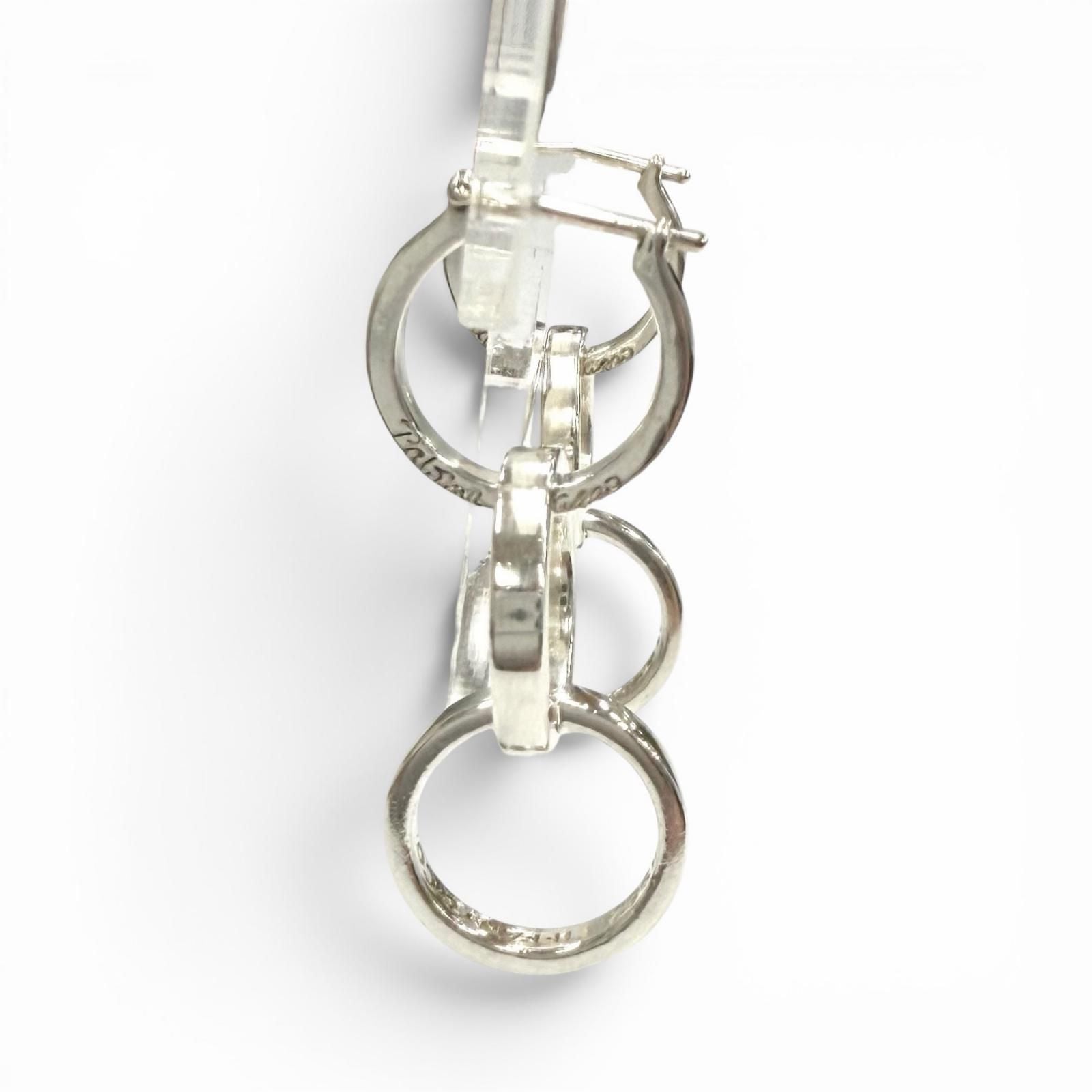 Tiffany & Co Vintage 925 Parma Picasso Triple Hoop Interlocking Earrings Silver — view 2