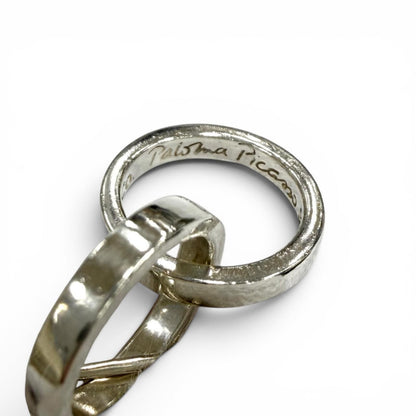 Tiffany & Co Vintage 925 Parma Picasso Triple Hoop Interlocking Earrings Silver — view 7
