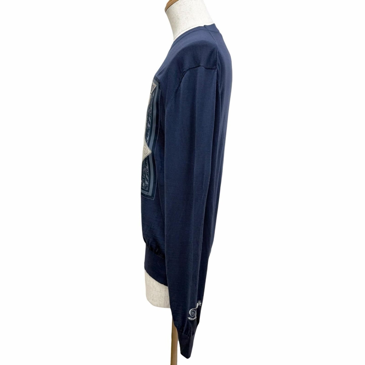 Dior Homme Kenny Shaft Trump Motif Part Silk 100% Lightweight Long Sleeve Knit — view 3