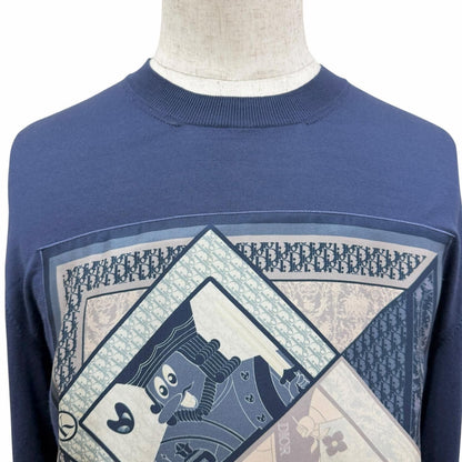 Dior Homme Kenny Shaft Trump Motif Part Silk 100% Lightweight Long Sleeve Knit — view 2