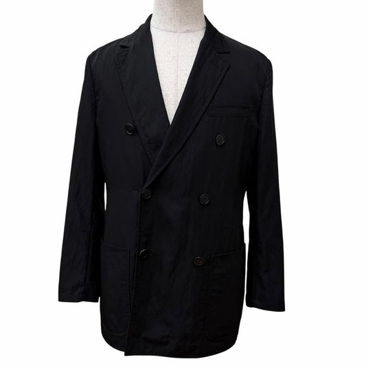 Hermes Finished Double Breasted Jacket Black 46