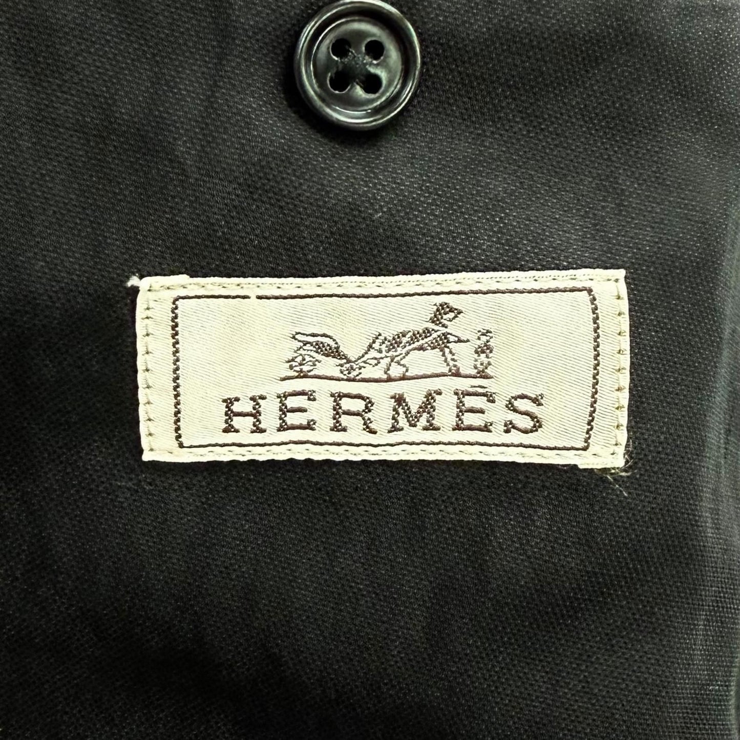 Hermes Finished Double Breasted Jacket Black 46 — view 6