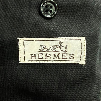 Hermes Finished Double Breasted Jacket Black 46 — view 6