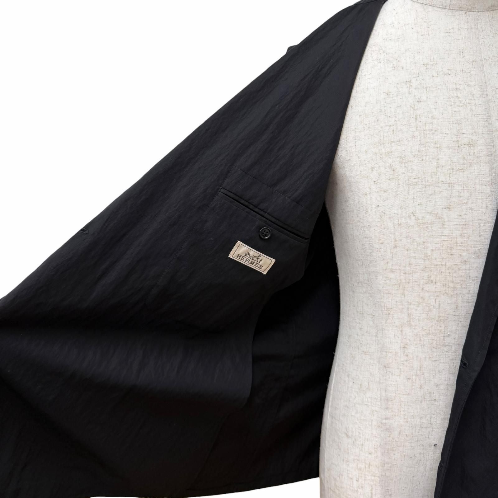Hermes Finished Double Breasted Jacket Black 46 — view 5