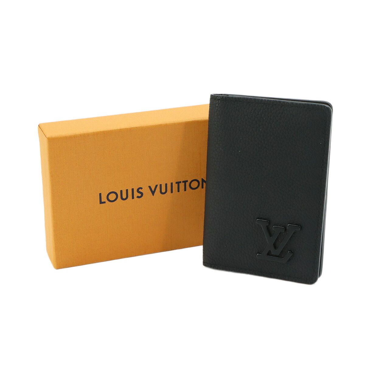Louis Vuitton LV Aerogram Organizer de Poche Card Case Leather Black — view 2