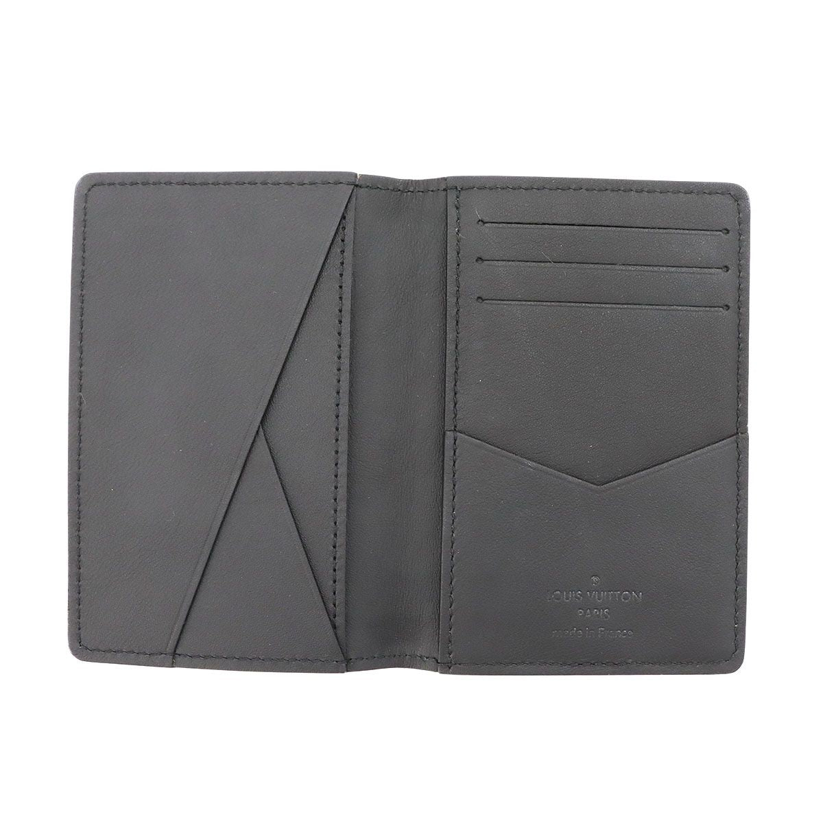Louis Vuitton LV Aerogram Organizer de Poche Card Case Leather Black — view 6