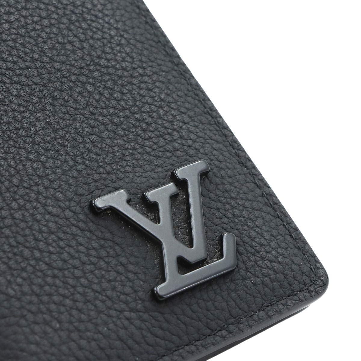 Louis Vuitton LV Aerogram Organizer de Poche Card Case Leather Black — view 8