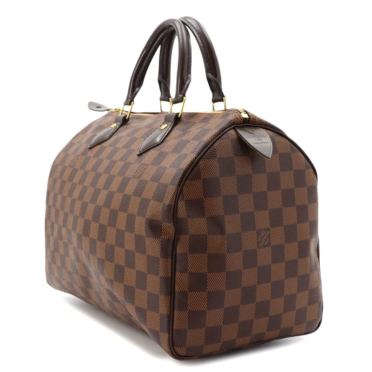 Louis Vuitton Damier Speedy 30 Hand Bag Ebene Brown Gold — view 3