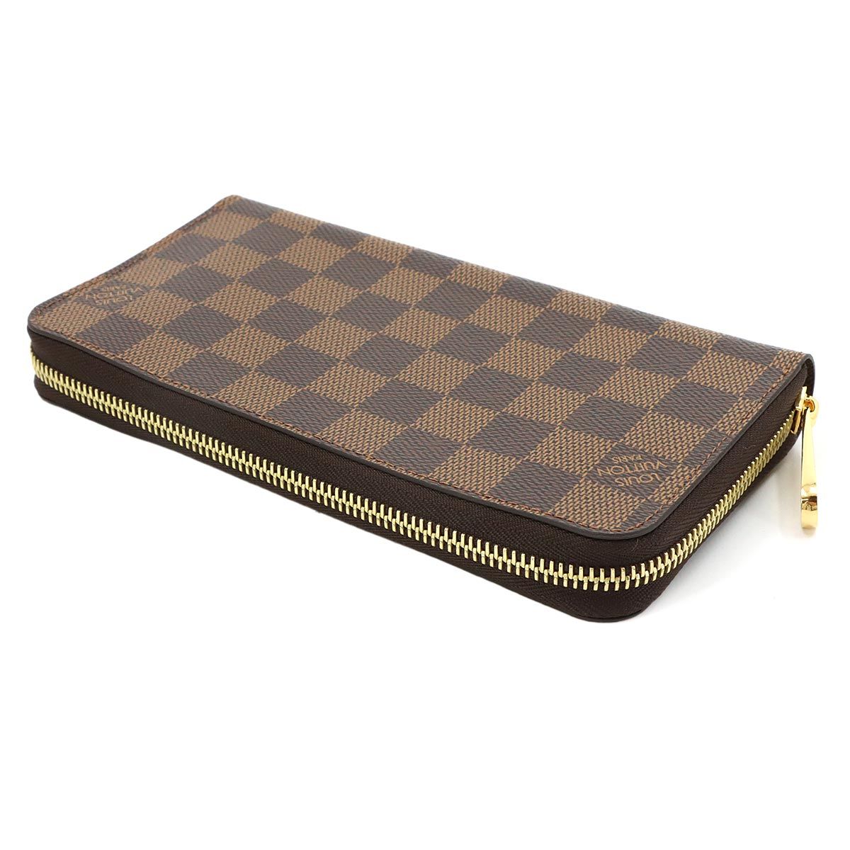 Louis Vuitton Damier Zippy Wallet Zip Around Ebene Brown — view 5