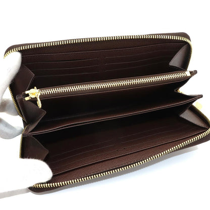 Louis Vuitton Damier Zippy Wallet Zip Around Ebene Brown — view 6