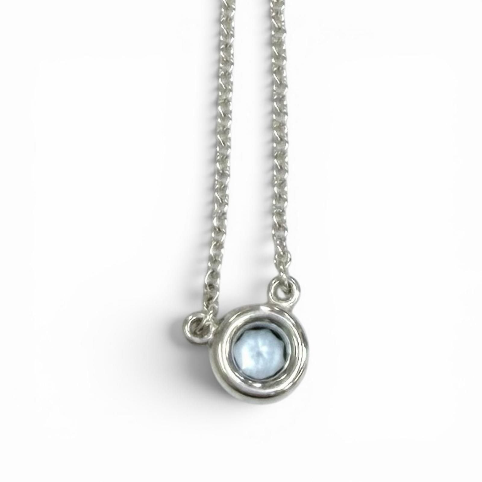 Tiffany & Co Elsa Peretti Color by the Yard Aquamarine Pendant Silver — view 3