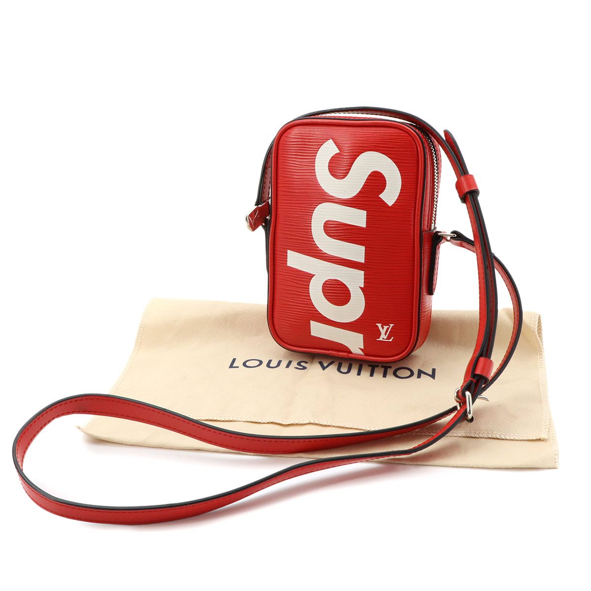 Louis Vuitton Supreme Epi Danube Ppm Shoulder Bag Leather Red White — view 2