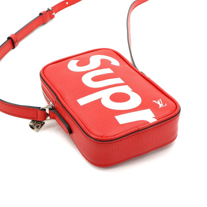 Louis Vuitton Supreme Epi Danube Ppm Shoulder Bag Leather Red White — view 5