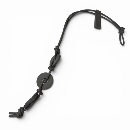 Bottega Veneta Leather Coin Motif Strap Bag Charm Gray