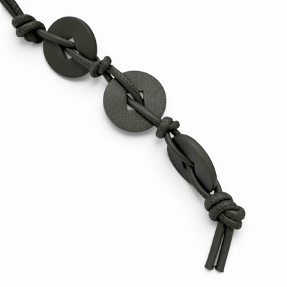 Bottega Veneta Leather Coin Motif Strap Bag Charm Gray — view 3