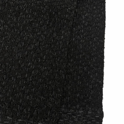 Chanel Cashmere 80% CC Logo Embroidery Large Shawl Scarf Black Light Blue — view 4