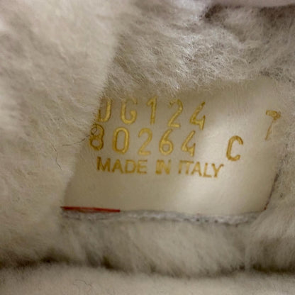 Prada Shearling Triangle Logo Plate Loafers Flat Shoes Brown 7 — view 9