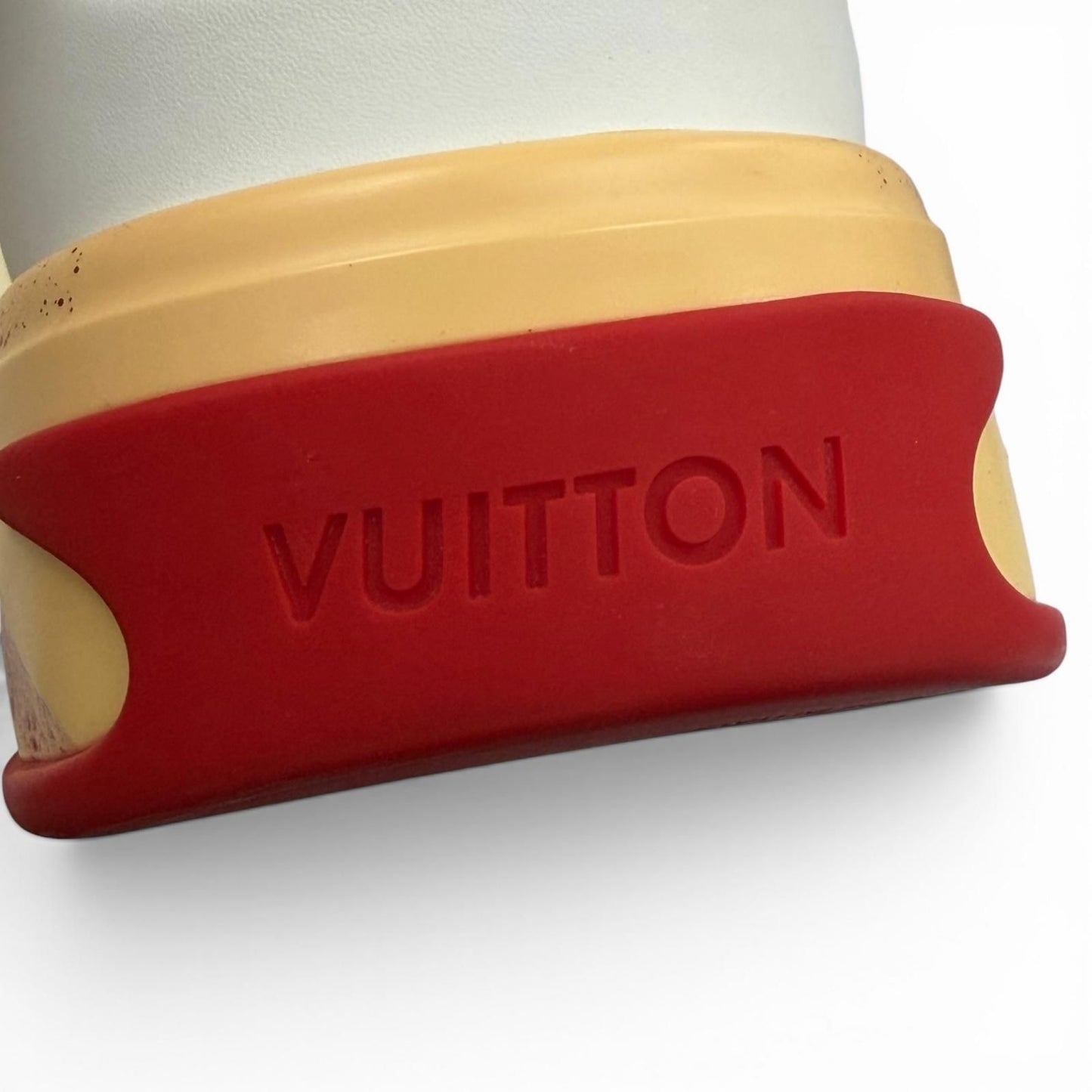 Louis Vuitton LV Line Leather High Cut Sneakers White Black 8.5 — view 8