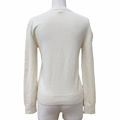 Hermes Cashmere Lift Crew Neck Long Sleeve Knit Ivory 36 UK Sweater — view 3