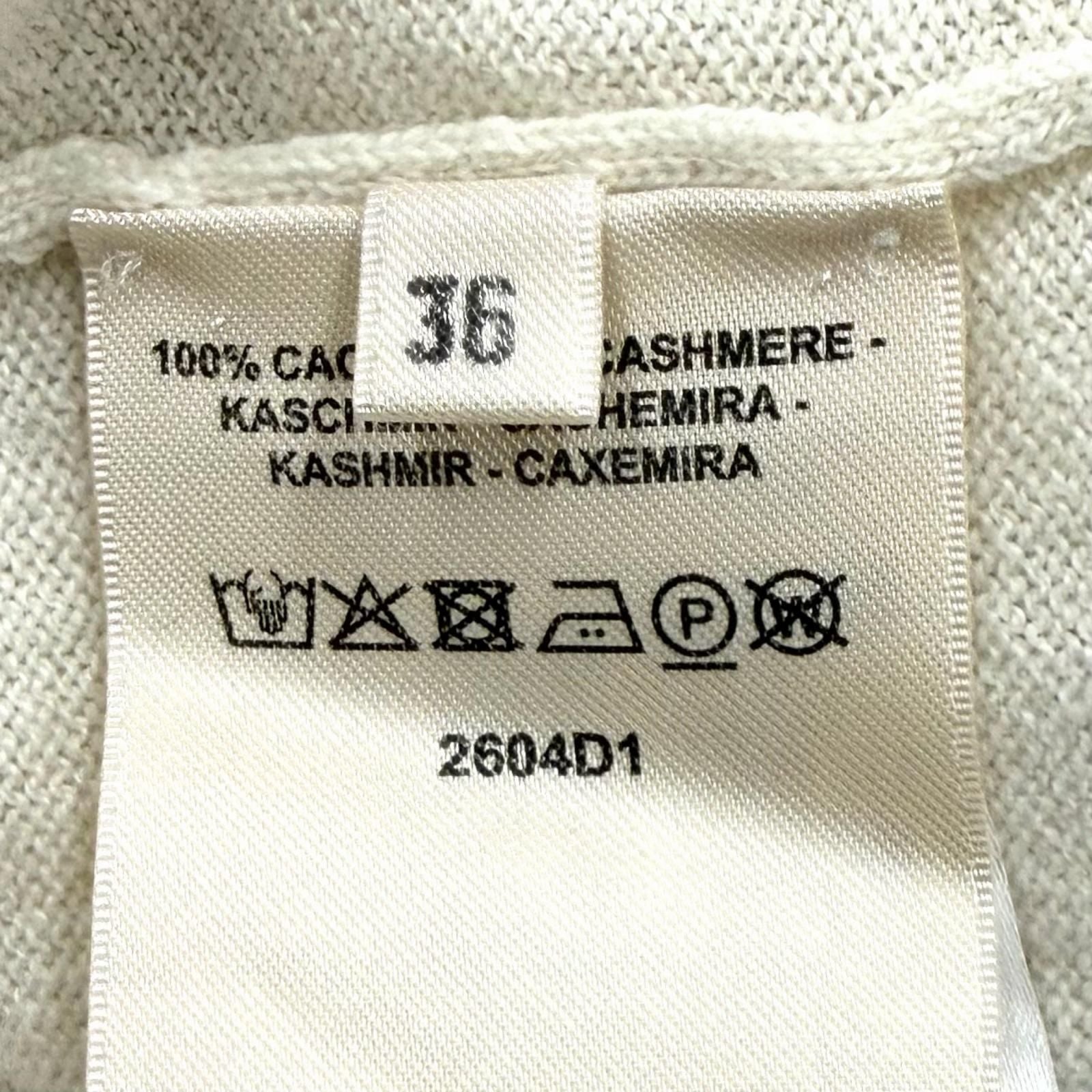 Hermes Cashmere Lift Crew Neck Long Sleeve Knit Ivory 36 UK Sweater — view 7